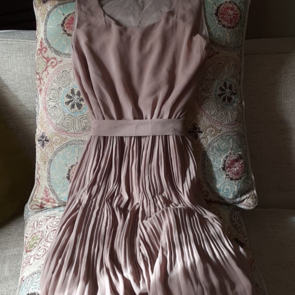 Dusty Rose Pleated Dress